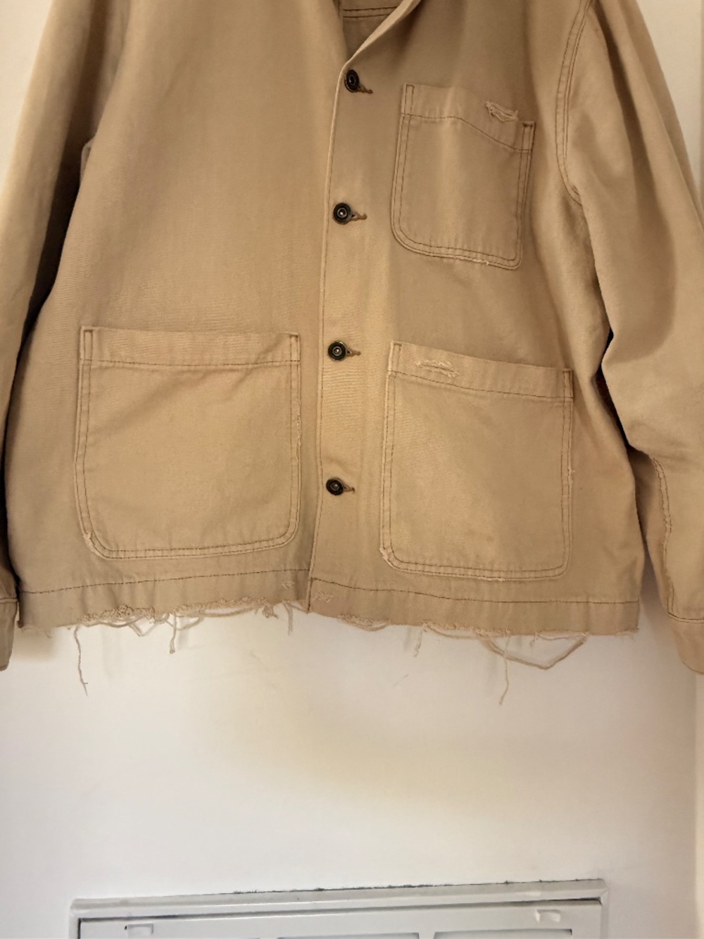 Cotton On Distressed Bark Jacket Xl | Vintage Workwear Style View 4